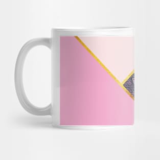 Abstract snake print, color blocking pink Mug